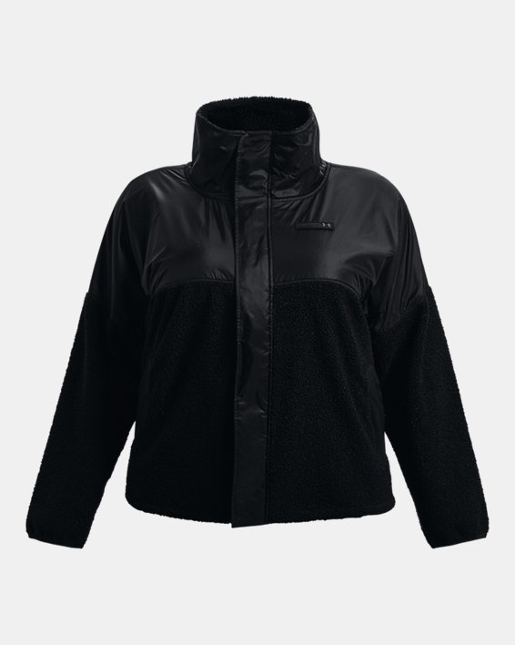 Women's UA Mission Full-Zip Jacket, Black, pdpMainDesktop image number 4